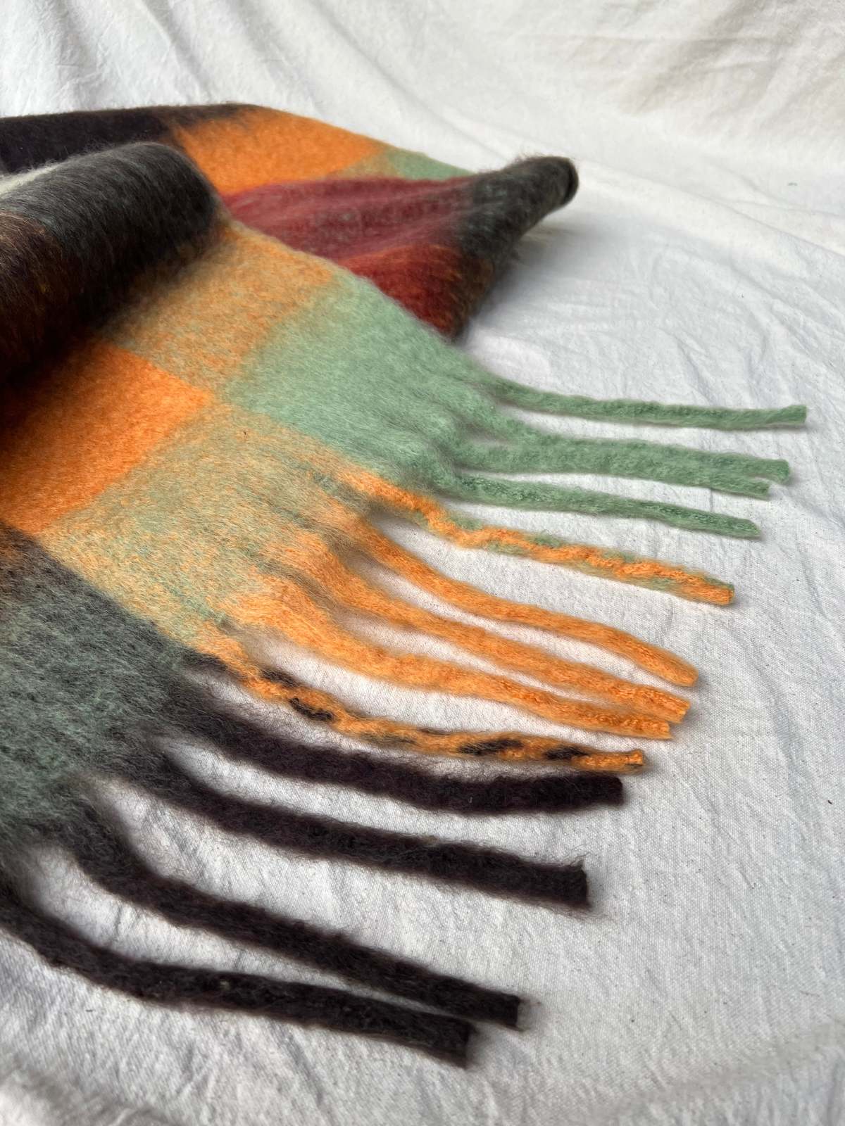 Pipe & Row CHUNKY PLAID SCARF - Multi - Image 8 of 8