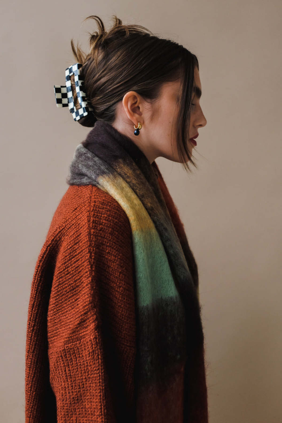 Pipe & Row CHUNKY PLAID SCARF - Multi - Image 6 of 8