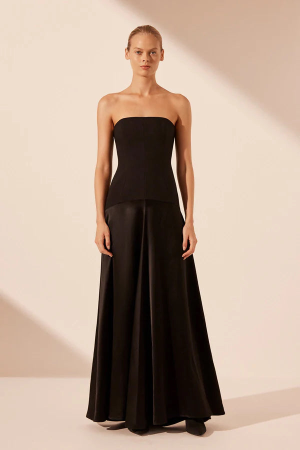 black long sleeve maxi dress uk Sila Long Sleeve Embellished Maxi Dress in Black UK10 / Black