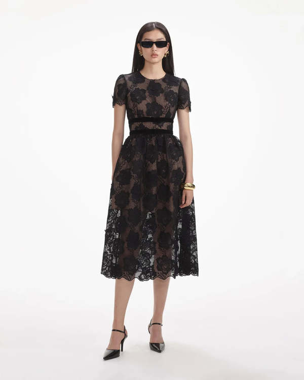 bow detail lace trim a line midi dress in black Self-Portrait Velvet - Benoliel Sale Bcbgmaxazria Kabrina spring dress Color:Purple Wisteria It’s all in the
