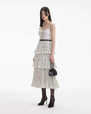 knee length dresses for ladies Cream Sequin Boucle Tailored Midi Dress main image 0
