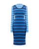 Marni Striped Overlap Dress - blue - Thumbnail 1