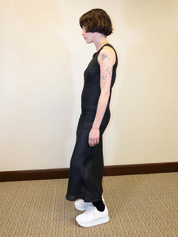 Baserange Dydine Heart Tank Dress - Black | Garmentory