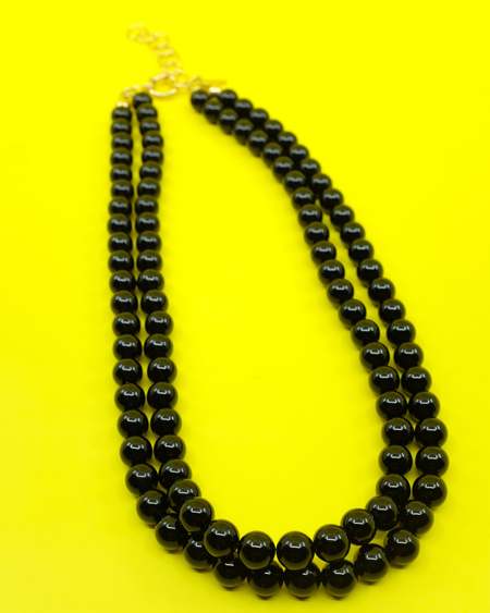 Ernest W. Baker Gold Oval Stone Necklace - Green Stone