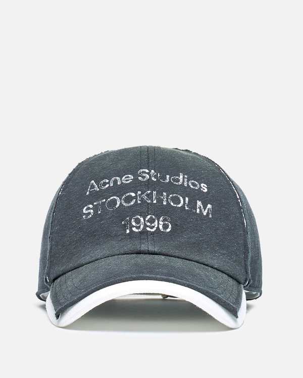 Acne Studios 1996 Carily Stamp Logo Hat - Black | Garmentory