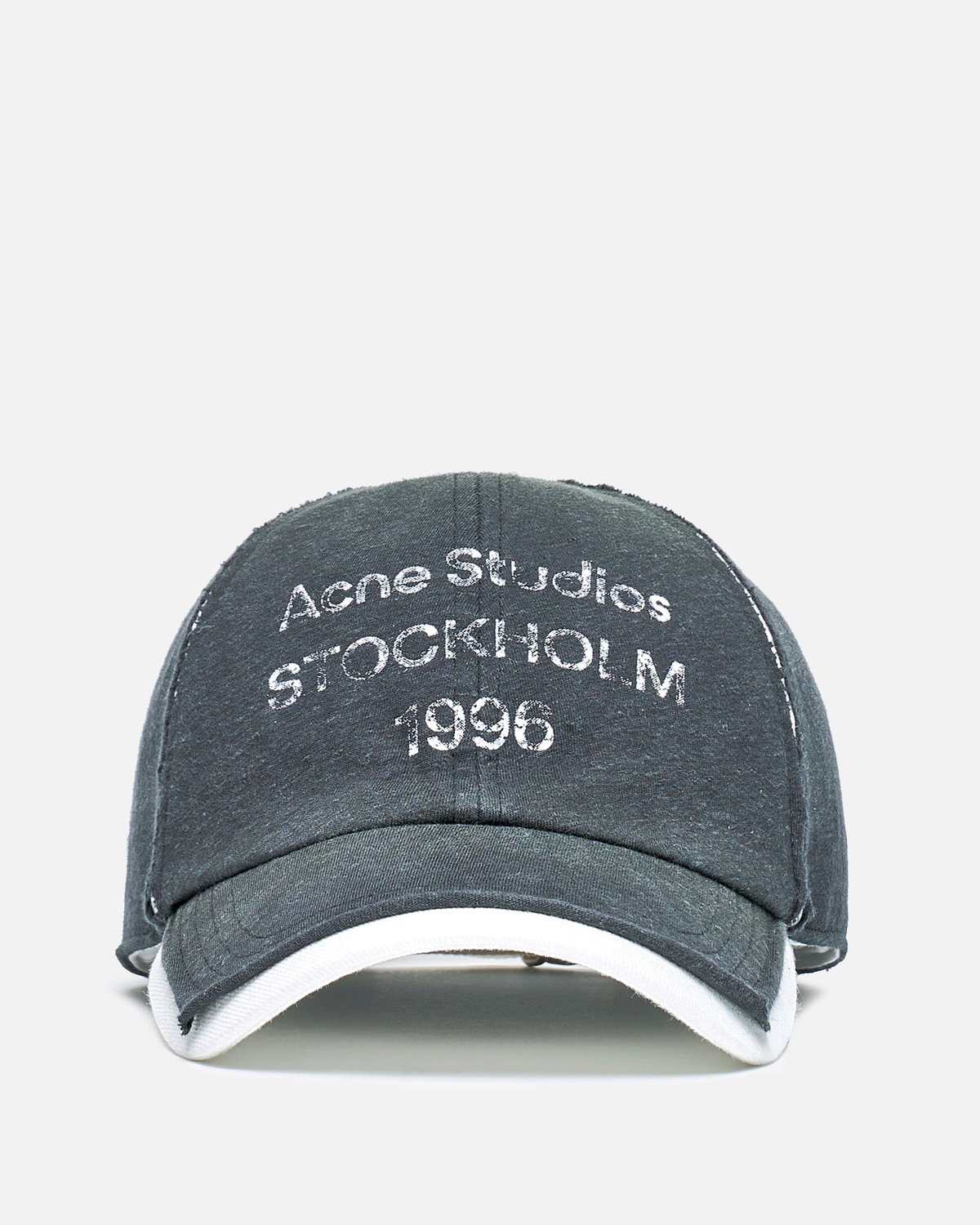 Acne Studios 1996 Carily Stamp Logo Hat - Black | Garmentory