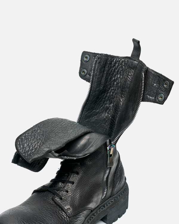 Guidi StyleZeitgeist Edition Bison Leather Side Zip Boot - Black