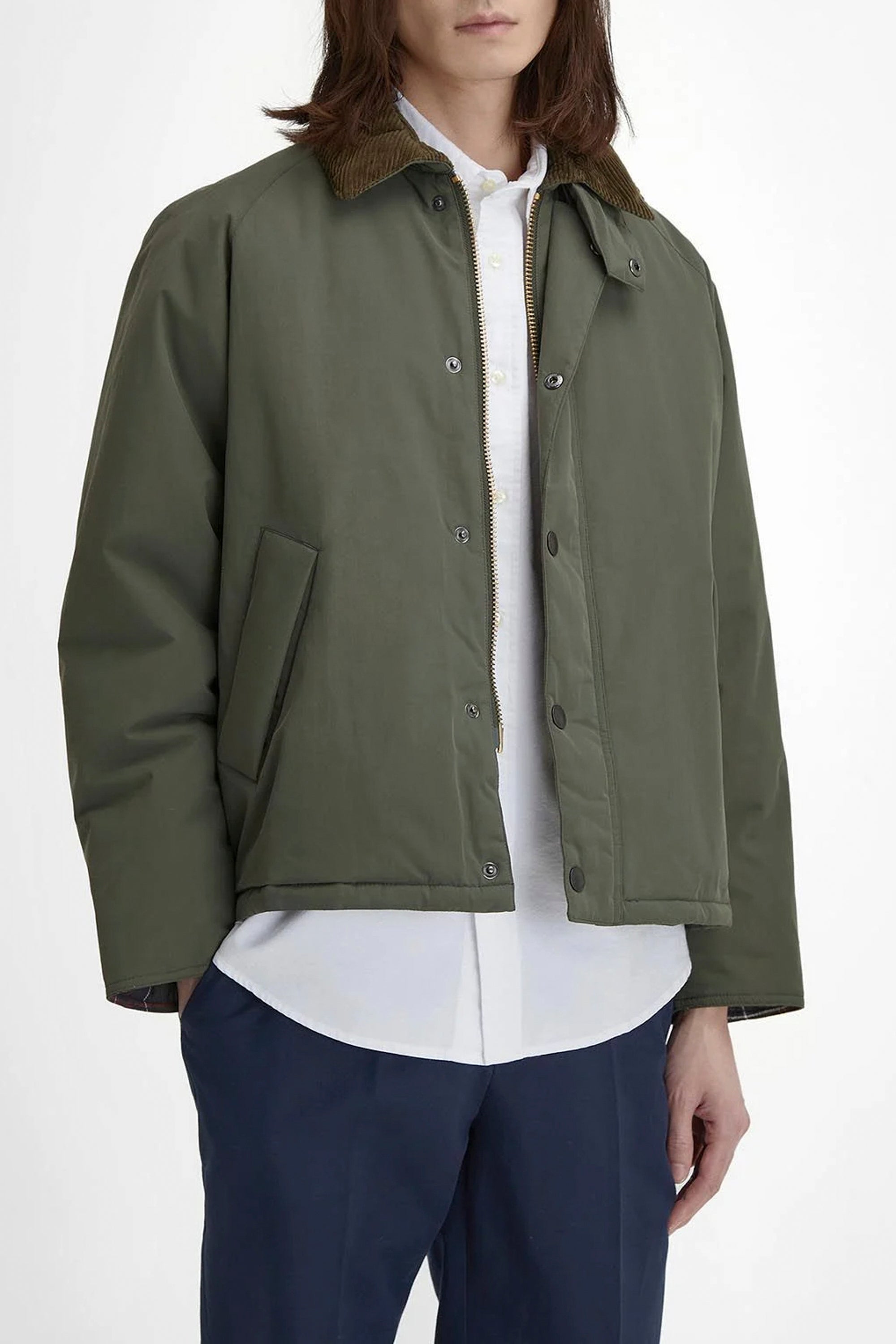 Barbour Transport Padded Casual Jacket - Olive | Garmentory