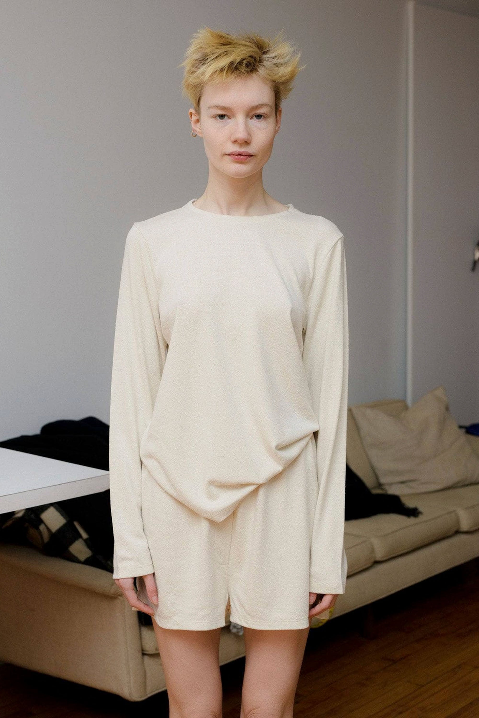 Baserange Silk Long Sleeve Tee - Undyed | Garmentory