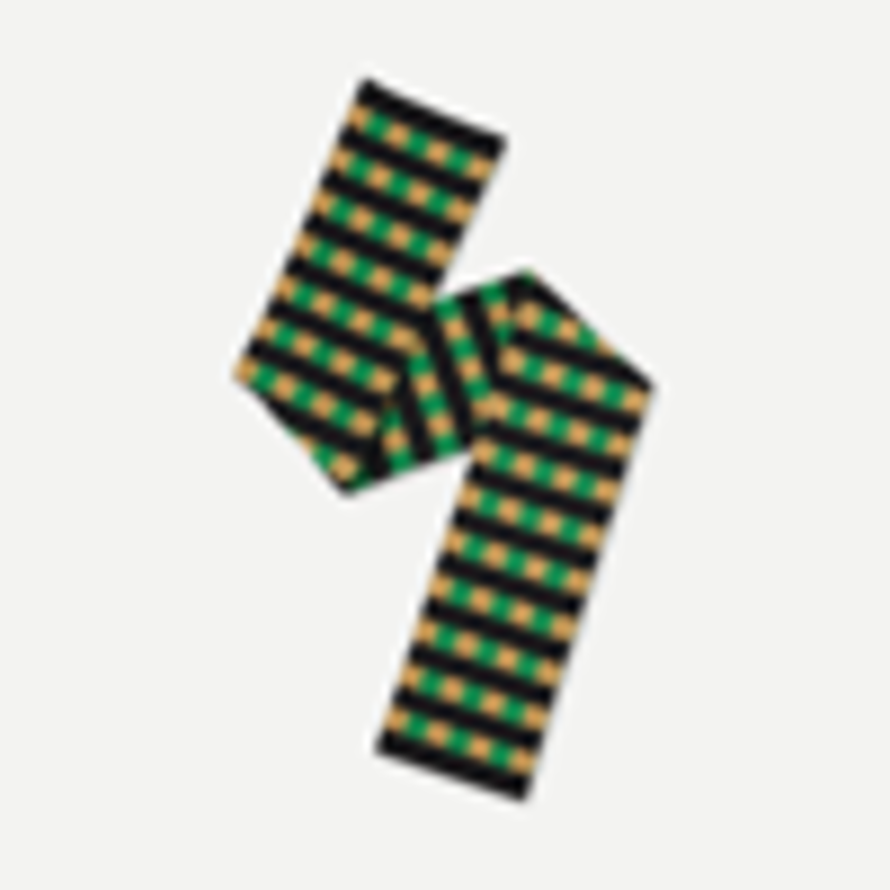 Jo Gordon Small Check and Stripe Scarf Jo Gordon Small Check and Stripe Scarf