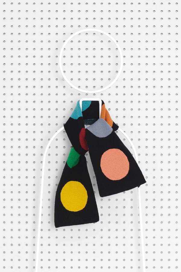 Jo Gordon Small multicolour spot scarf - Lambswool Oatmeal/Lambswool Black Jo Gordon Small multicolour spot scarf - Lambswool Oatmeal/Lambswool Black