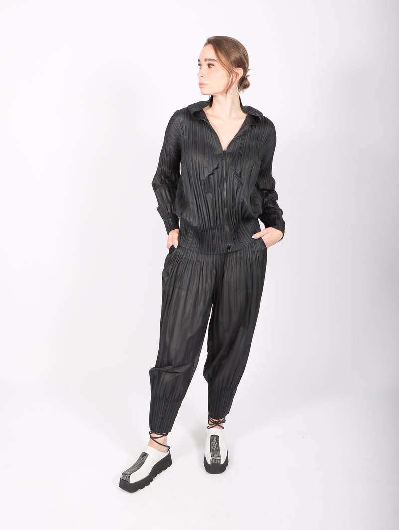 Pleats Please by Issey Miyake Fluffy Basics Jacket - Black