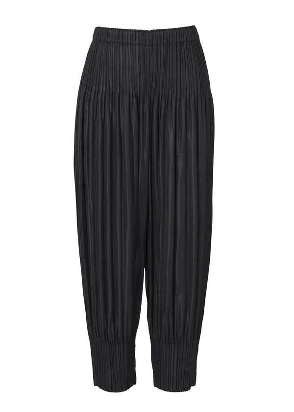 Pleats Please by Issey Miyake Fluffy Basics Pants - Black | Garmentory