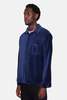 Blue&Cream Micro Cord Velour Shirt - Navy - Thumbnail 2