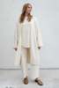 Lauren Manoogian Long Open Cardigan - Raw White - Thumbnail 1