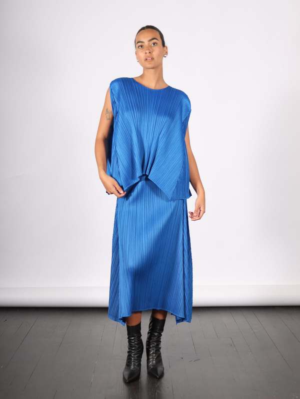 Pleats Please by Issey Miyake Efficient Square Skirt - Blue