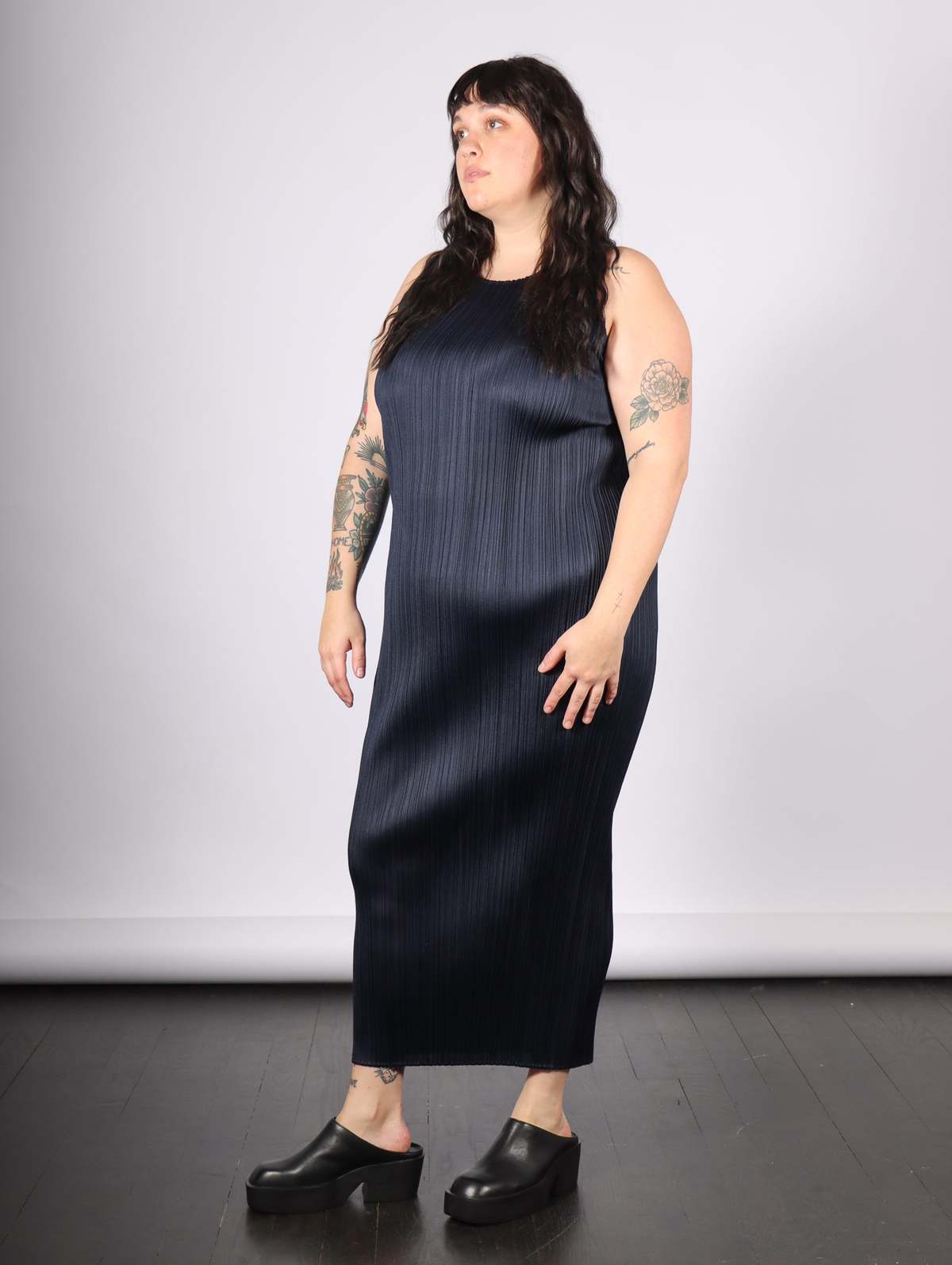 Pleats Please by Issey Miyake New Colorful Basics 4 Dress - Navy