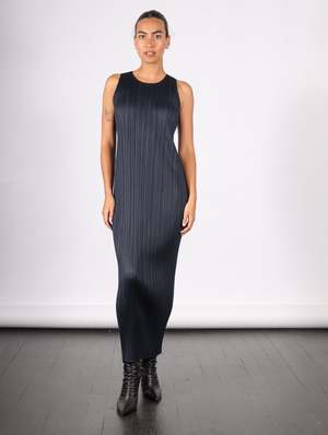 Pleats Please by Issey Miyake New Colorful Basics 4 Dress - Navy