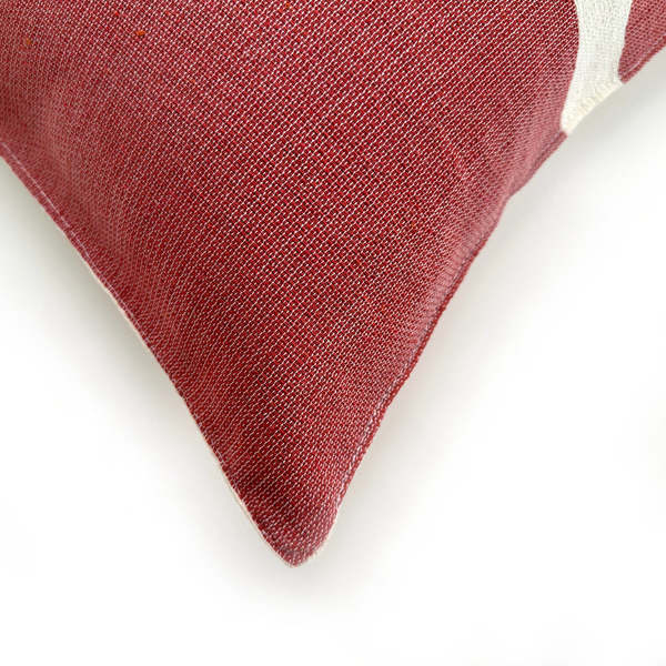 Nativa Woven Block Pillow Case - Natural with Copper