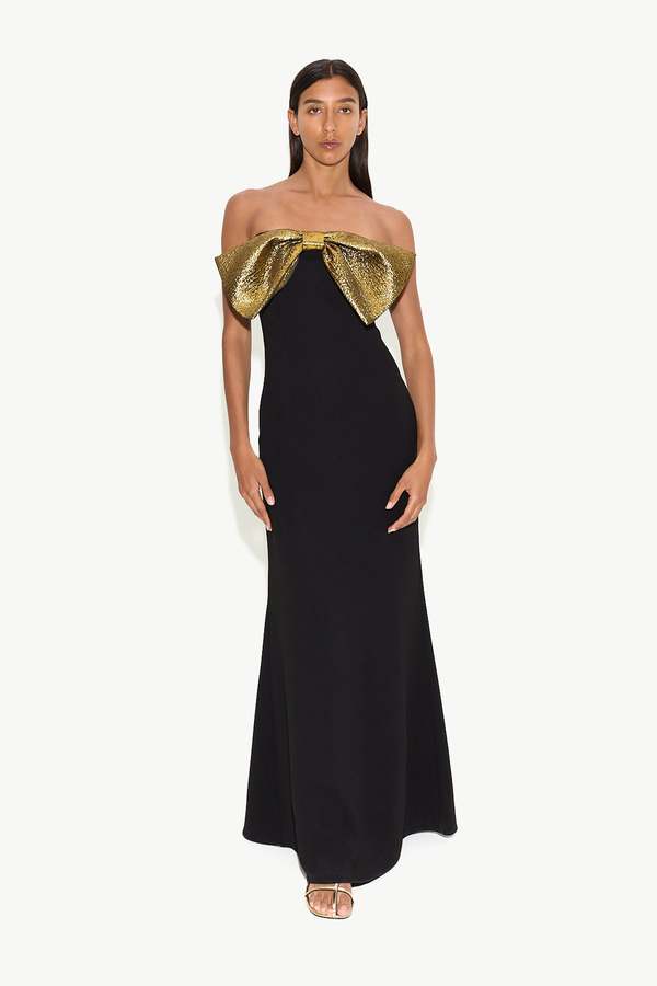 Simon Miller Dali Crepe Dress - Black/Star Gold | Garmentory