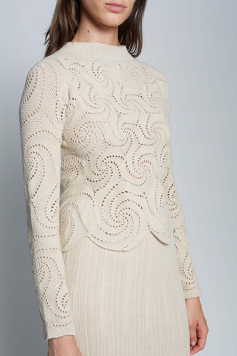 Eleven Six Dahlia Crochet Top - Nude Eleven Six Dahlia Crochet Top - Nude