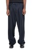 Lownn Long Wide Flannel Wool Pants - Navy - Thumbnail 1