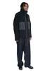 Lownn Long Wide Flannel Wool Pants - Navy - Thumbnail 5