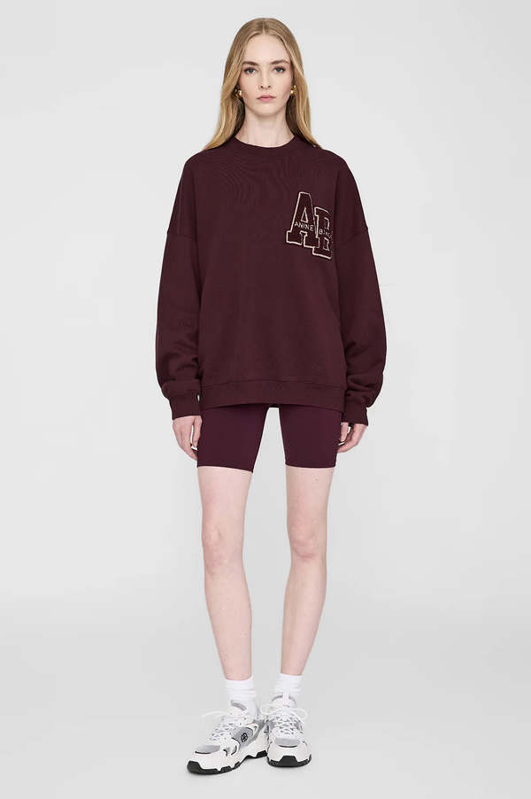Anine Bing Miles Letterman Sweatshirt
