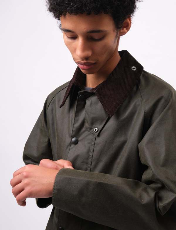 Barbour Beaufort Wax Jacket - Olive Green | Garmentory