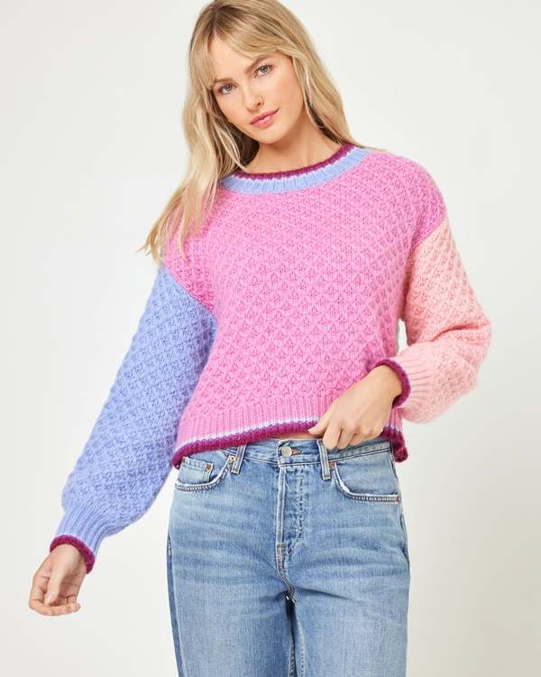 L*Space Pretty Please Pullover - Costa Del Sol Colorblock