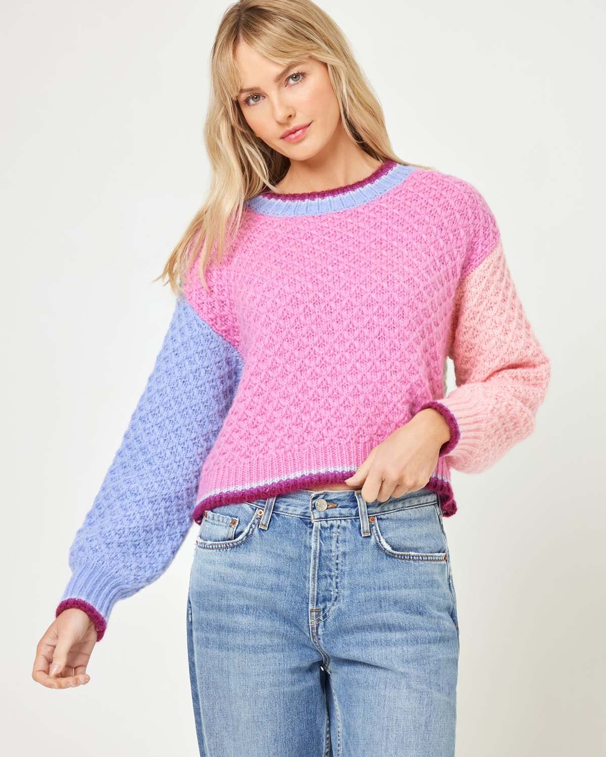 L*Space Pretty Please Pullover - Costa Del Sol Colorblock - Image 1 of 5