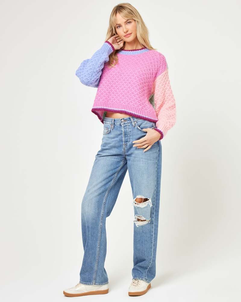 L*Space Pretty Please Pullover - Costa Del Sol Colorblock
