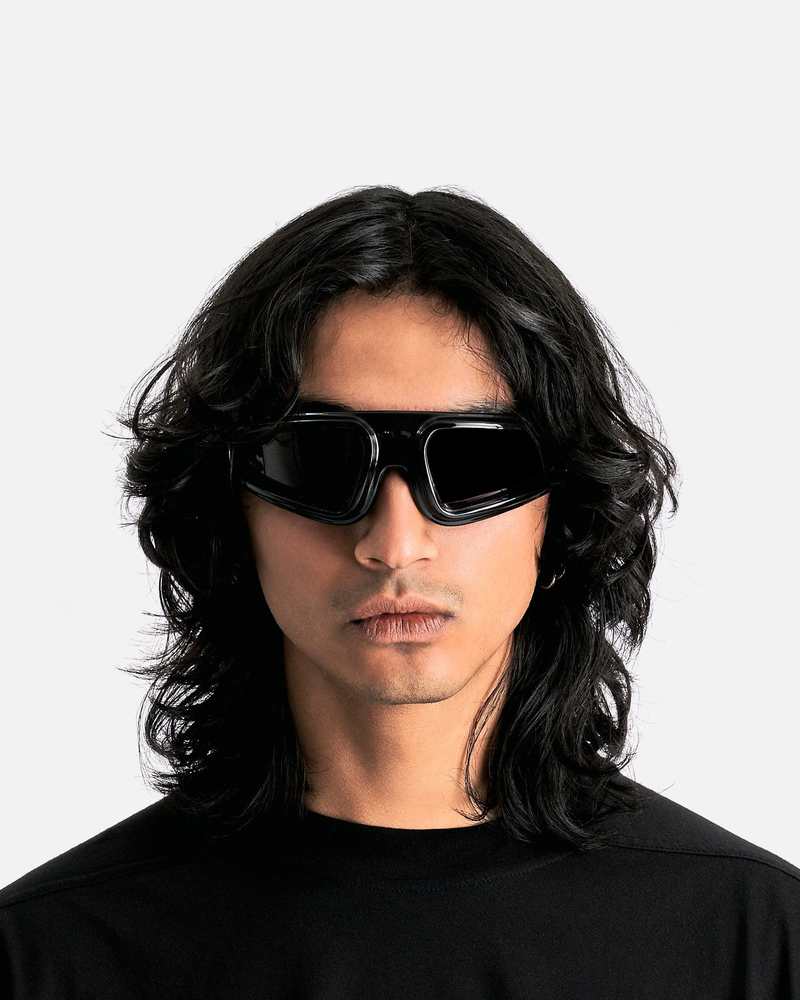Rick Owens Ryder Sunglasses - Gloss Black