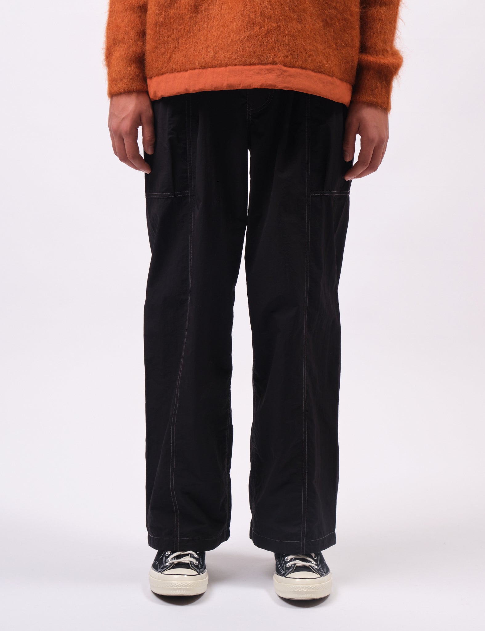 and Wander Crinkled Nylon Pants - Black | Garmentory