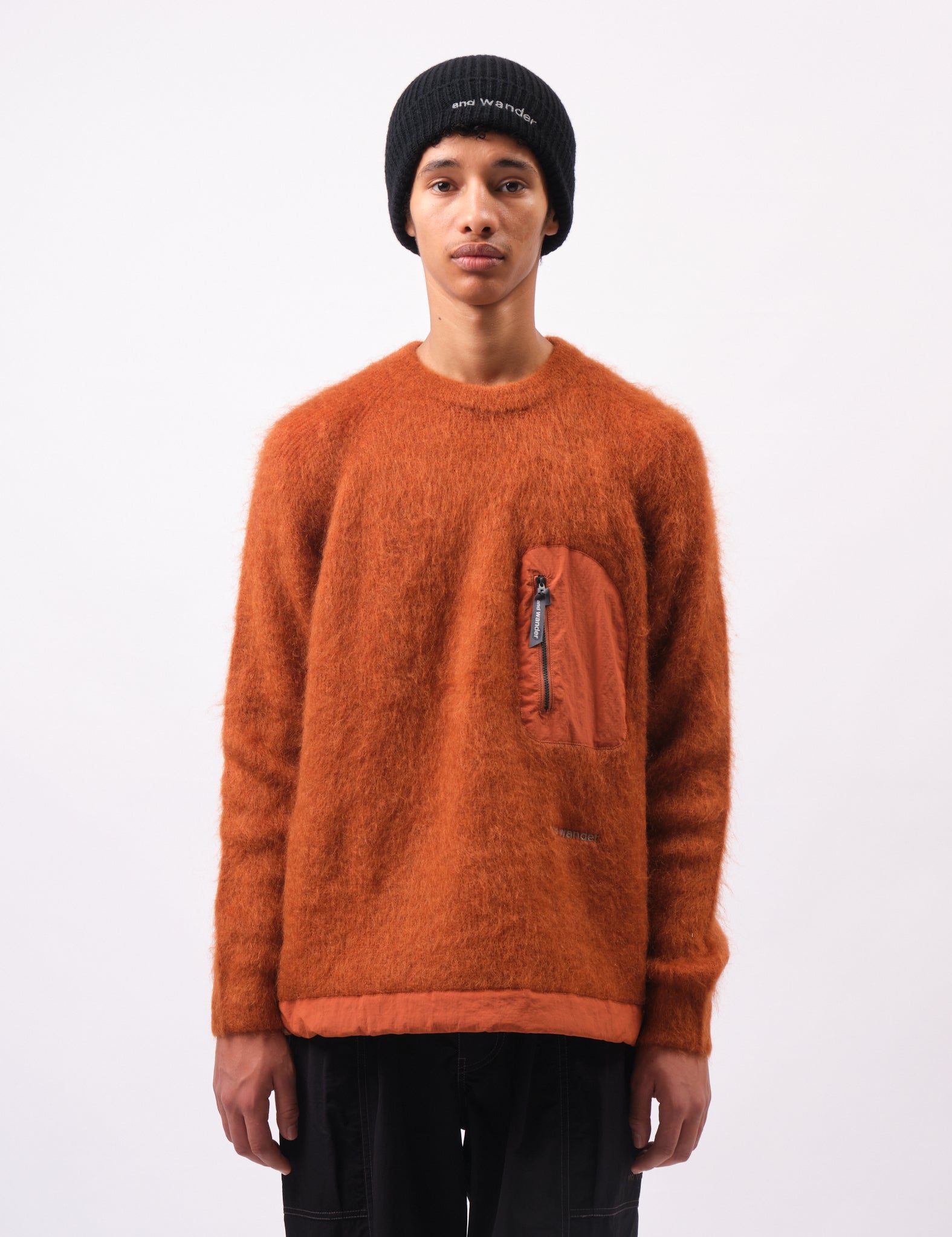 and Wander Mohair Wool Sweater - Orange | Garmentory
