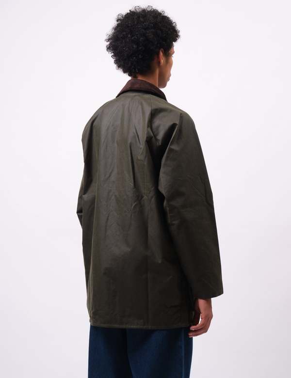 Barbour Beaufort Wax Jacket - Olive Green | Garmentory