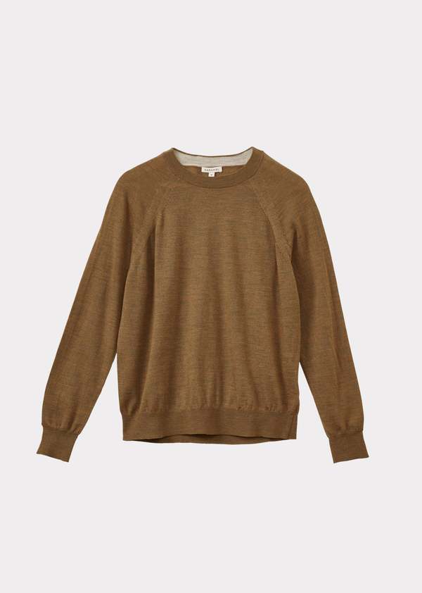 Caramel Keira Merino Wool Jumper - Ochre