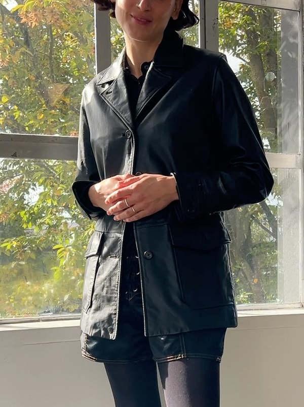 Vintage Black Leather Riding Jacket - Black | Garmentory