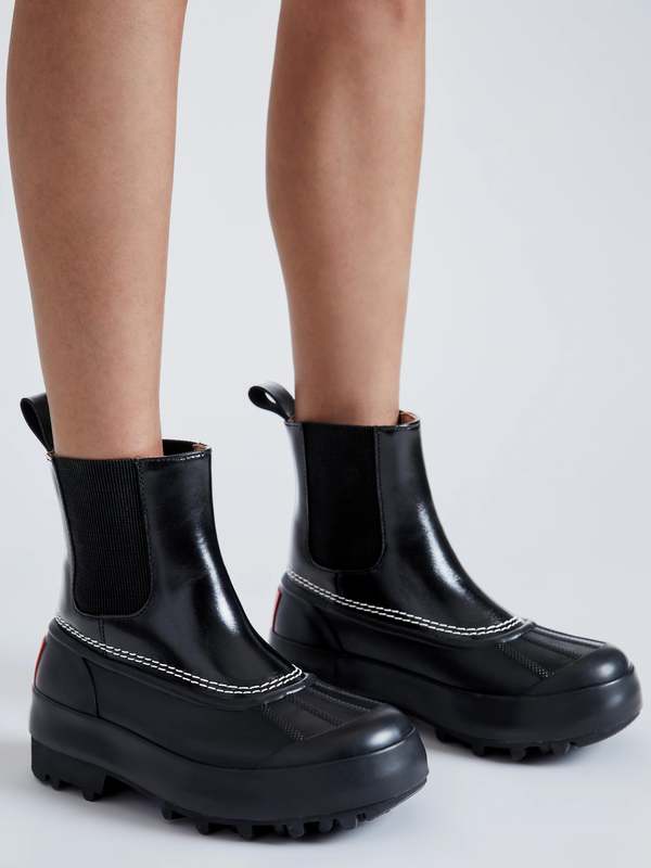 定価70,100円 Proenza Schouler コントラストソックスブーツ Proenza Schouler SOREL x Caribou Chelsea Boots - Black/Chalk