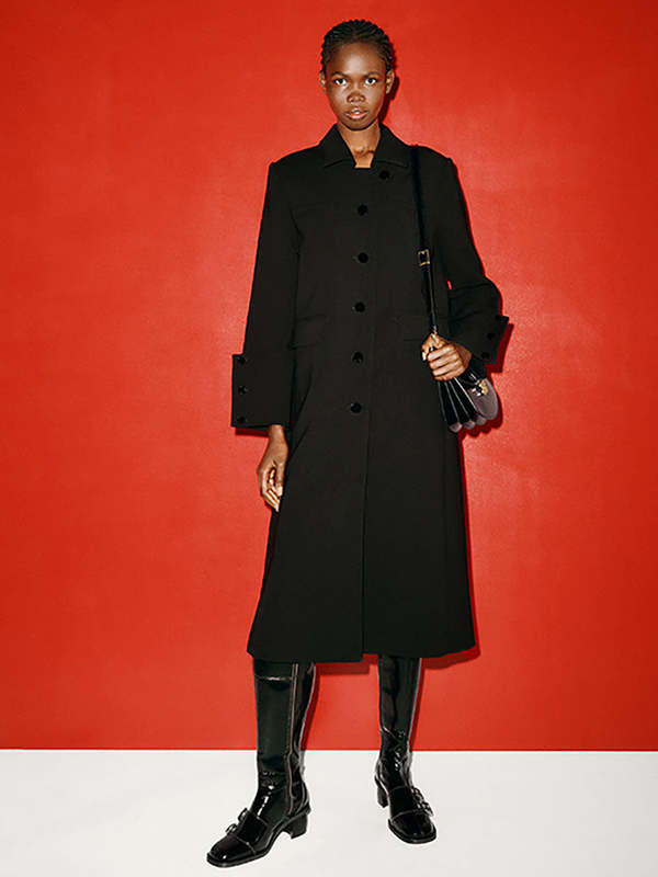 Ganni Bonded Crepe Coat | Garmentory