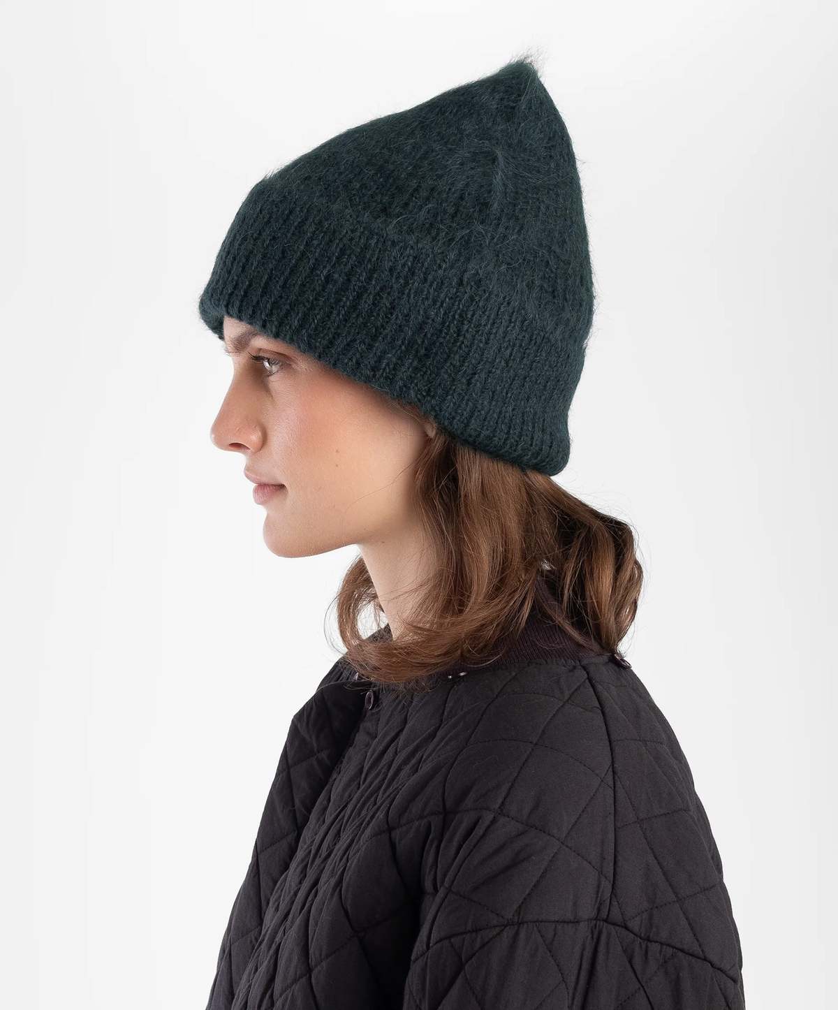 Michaela Greg Brushed Rib Beanie Micaela Greg Brushed Rib Hat | Garmentory main image 3