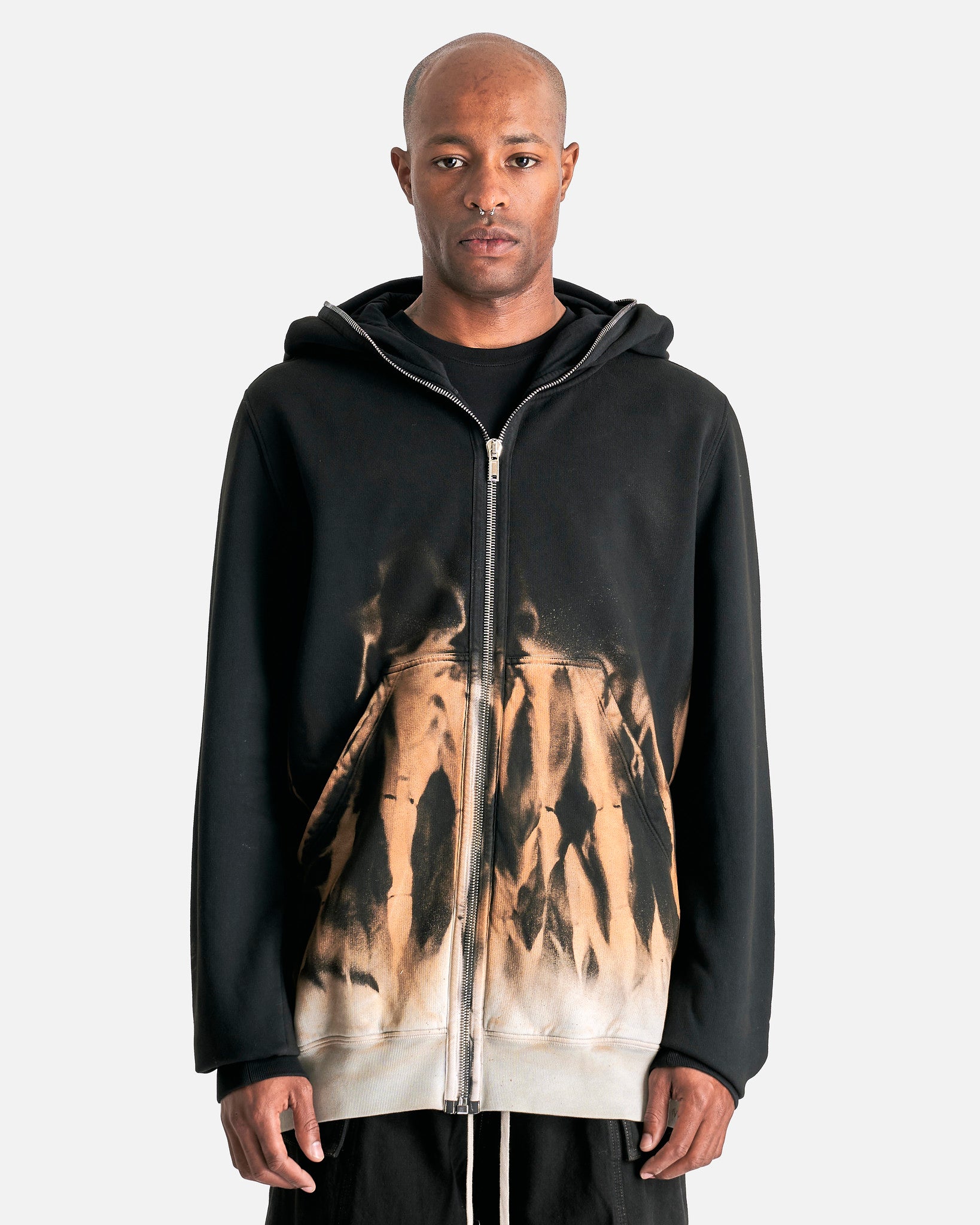 Rick Owens Jumbo Gimp Hoodie - Black/Terra | Garmentory