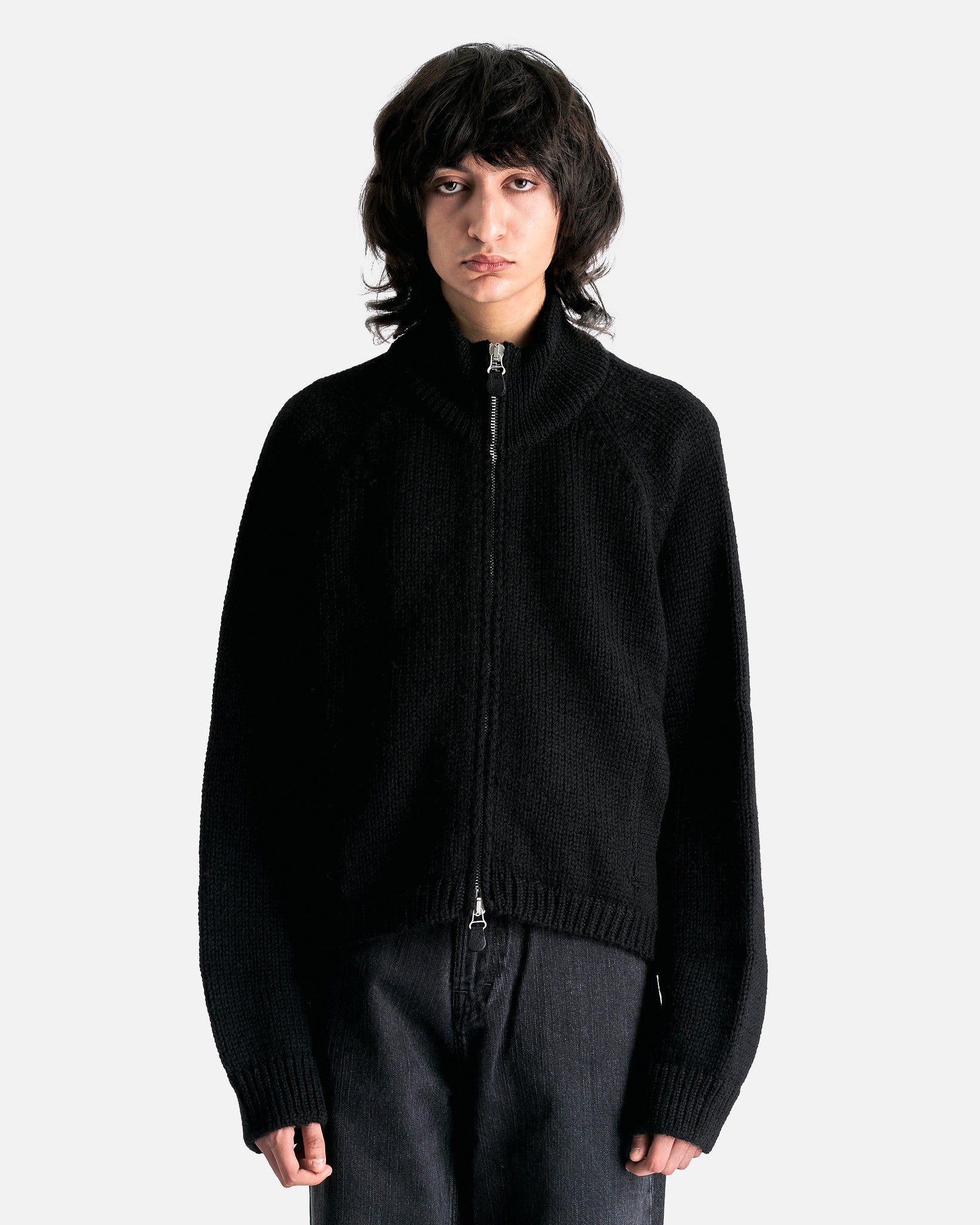Ultra Zip Funnel in Jet Black Isles Wool | Garmentory