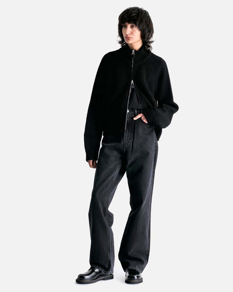 トップス Our legacy ultra zip funnel Our Legacy - Ultra Zip Funnel Jet Black Isles Wool