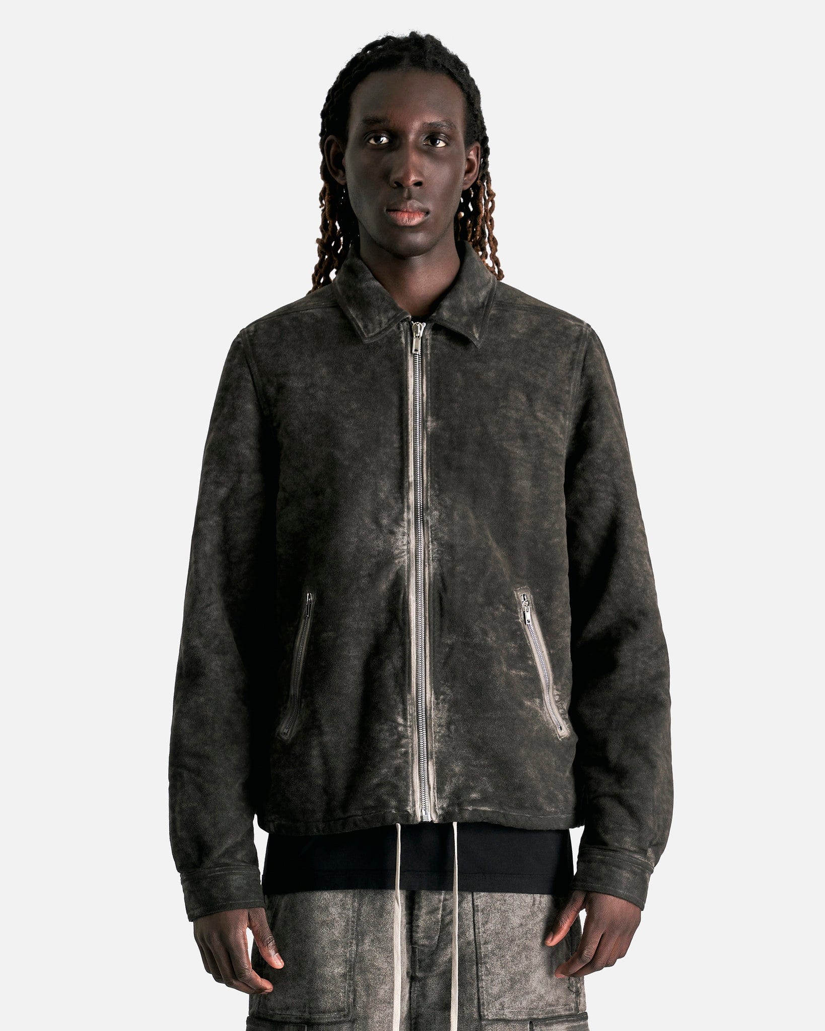 Rick Owens Zipfront Jacket - Dusk | Garmentory