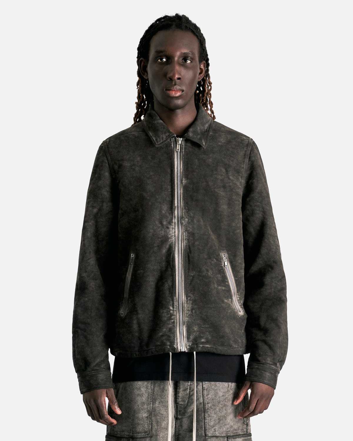 Rick Owens Zipfront Jacket - Dusk | Garmentory