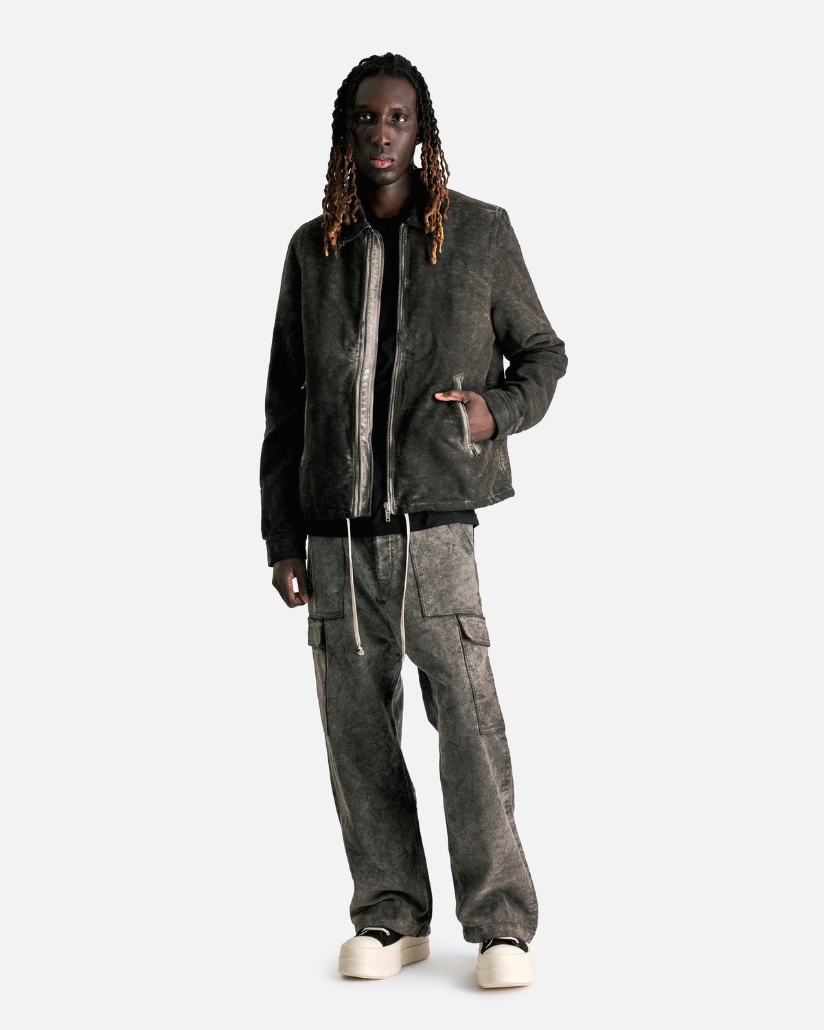Rick Owens Zipfront Jacket - Dusk | Garmentory