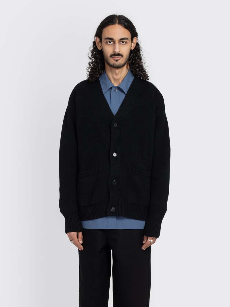 MARGARET HOWELL 黒 カーディガン Lサイズ MARGARET HOWELL（マーガレットハウエル）の「LINEN COTTON SILK