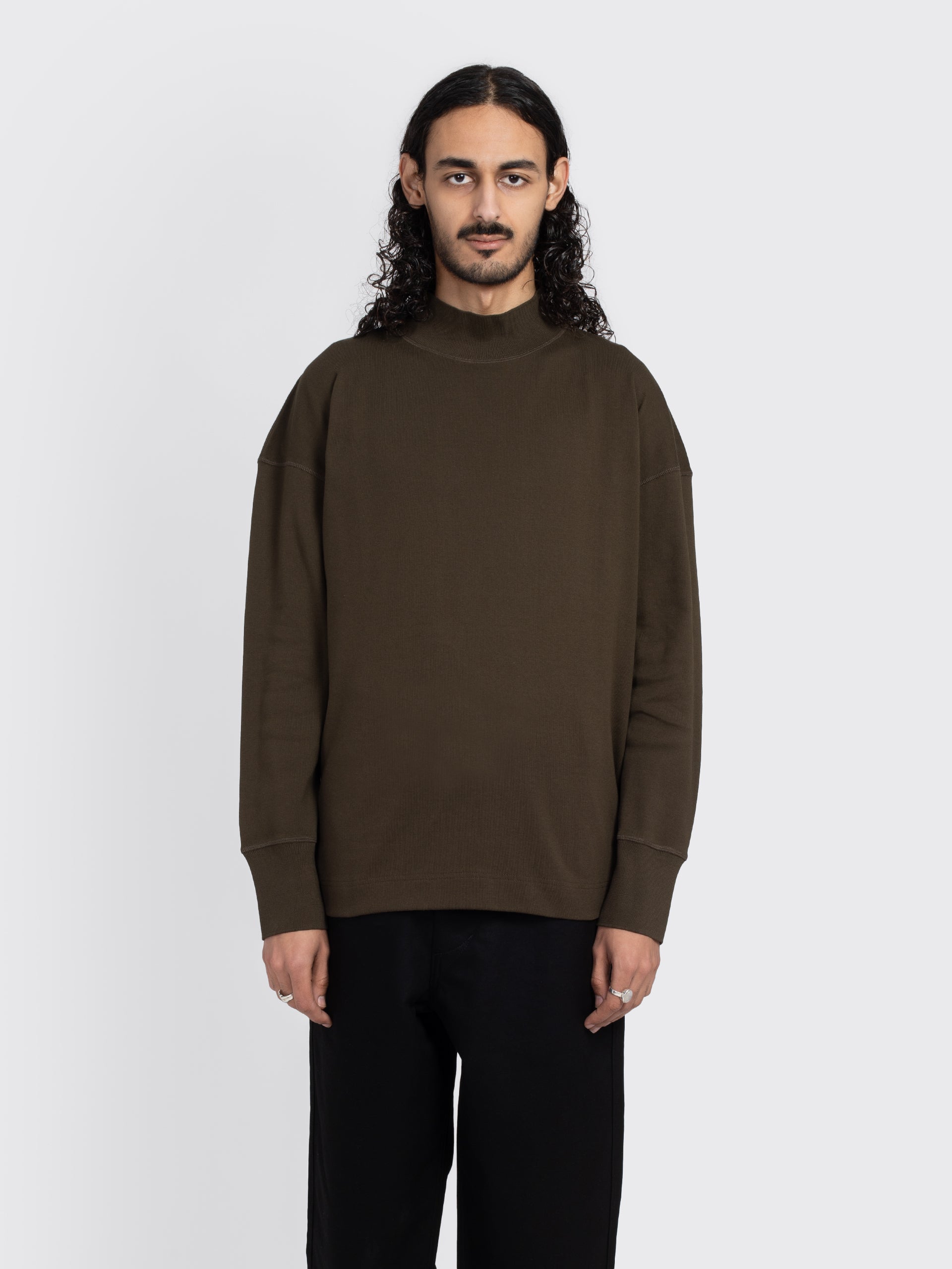 Margaret Howell｜SWEATSHIRTS (MHL MOCK NECK THERMAL - BA Margaret Howell MHL Mock Neck Thermal - Bark | Garmentory