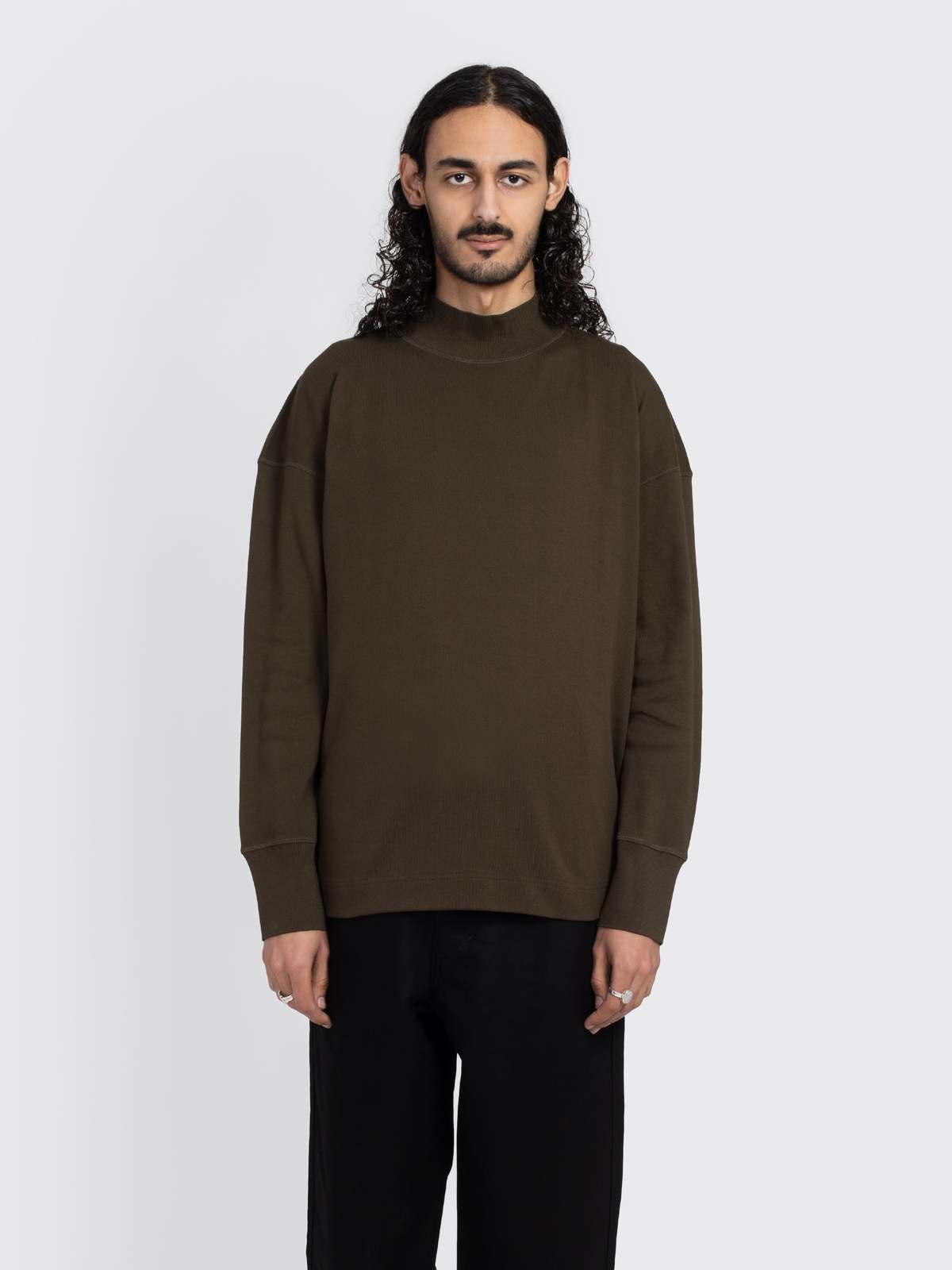 Margaret Howell｜SWEATSHIRTS (MHL MOCK NECK THERMAL - BA MHL by Margaret Howell Men's Thermal Mock Neck Sweatshirt in